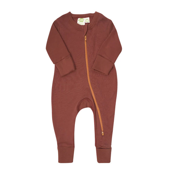 Parade Organics Essentials '2-Way' Zipper Romper - Chocolate