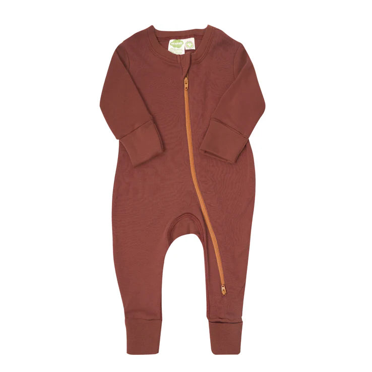 Parade Organics Essentials '2-Way' Zipper Romper - Chocolate