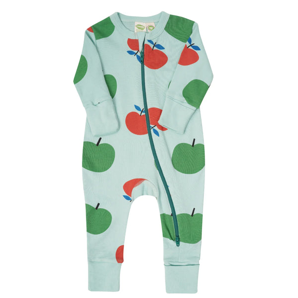 Parade Organics Signature Print '2-Way' Zipper Romper - Green Apples