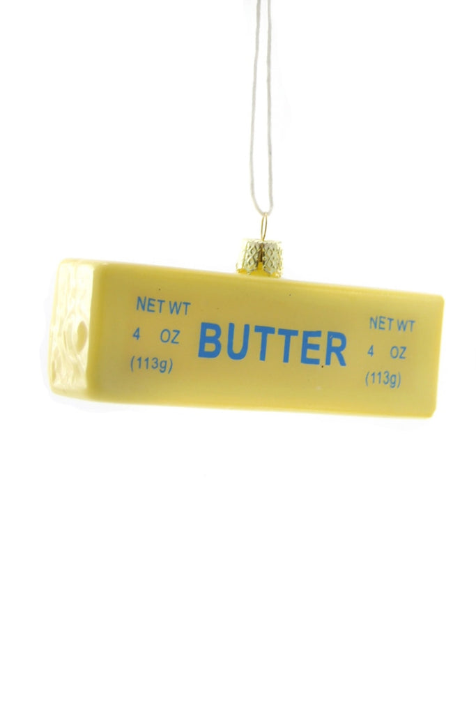 Stick of Butter Glass Ornament (Blue)