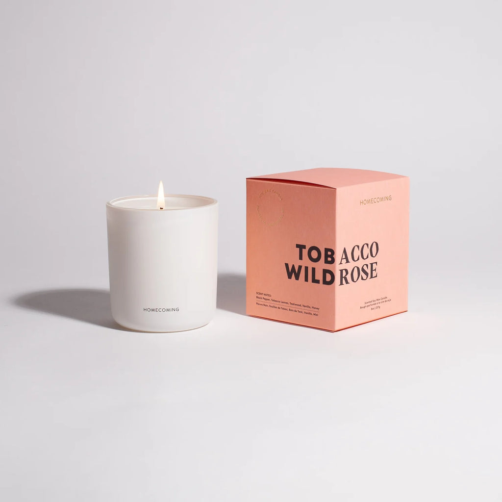 Tobacco Wild Rose Soy Candle