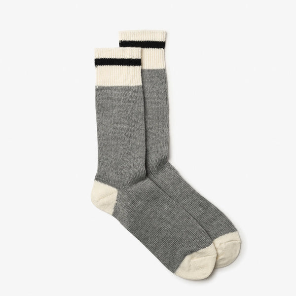Made in Canada Heritage Wool Socks - Black Stripe (Two Sizes Available)