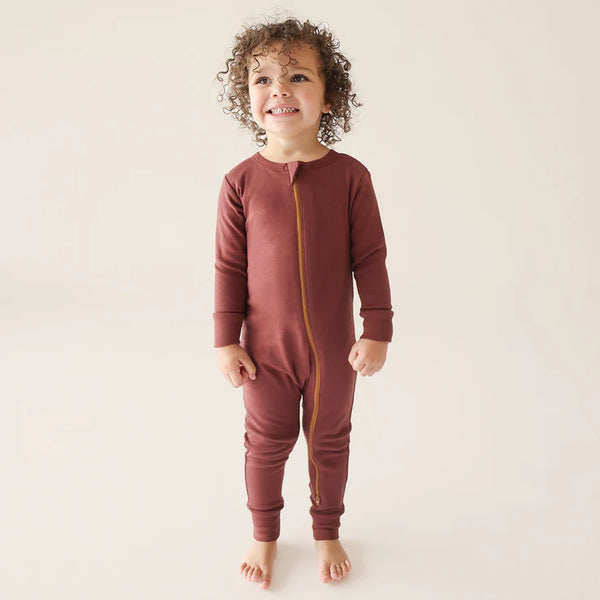 Parade Organics Essentials '2-Way' Zipper Romper - Chocolate