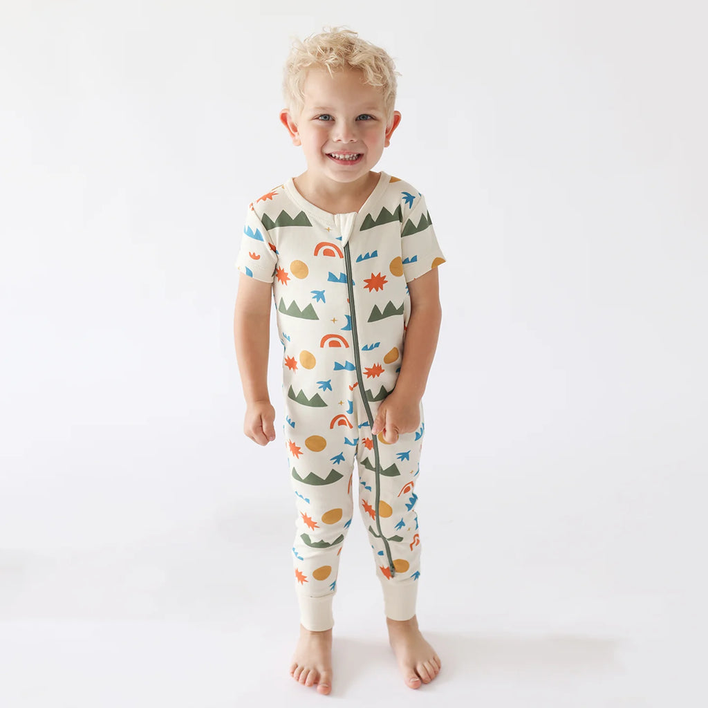 Parade Organics Short Sleeve '2-Way' Zipper Romper - West Coast