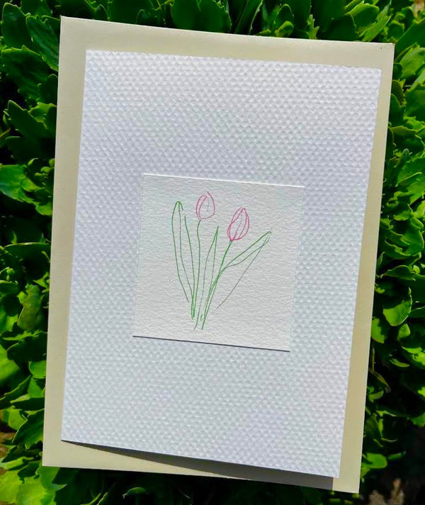 Tulips Card - Pink