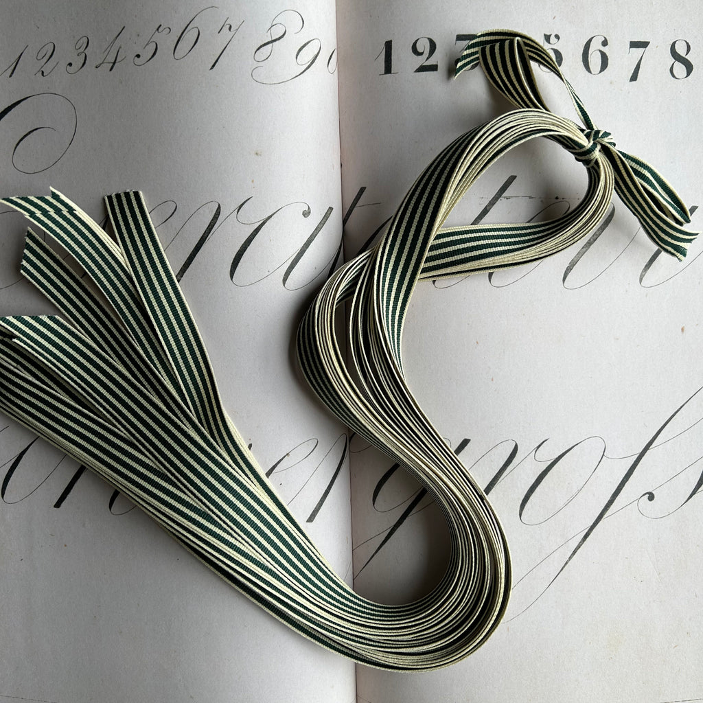 Striped Ribbon - 5/8" Wide - Pre-Cut Bundle of Ten (Two Colours Available)