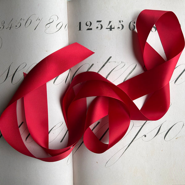 Red Satin Ribbon Wide - 1.5"