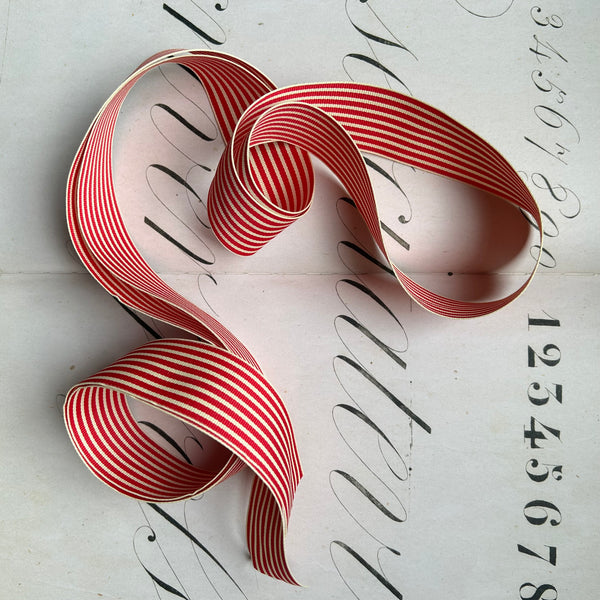 Striped Ribbon Wide /  1.5" - (Two Colours Available)