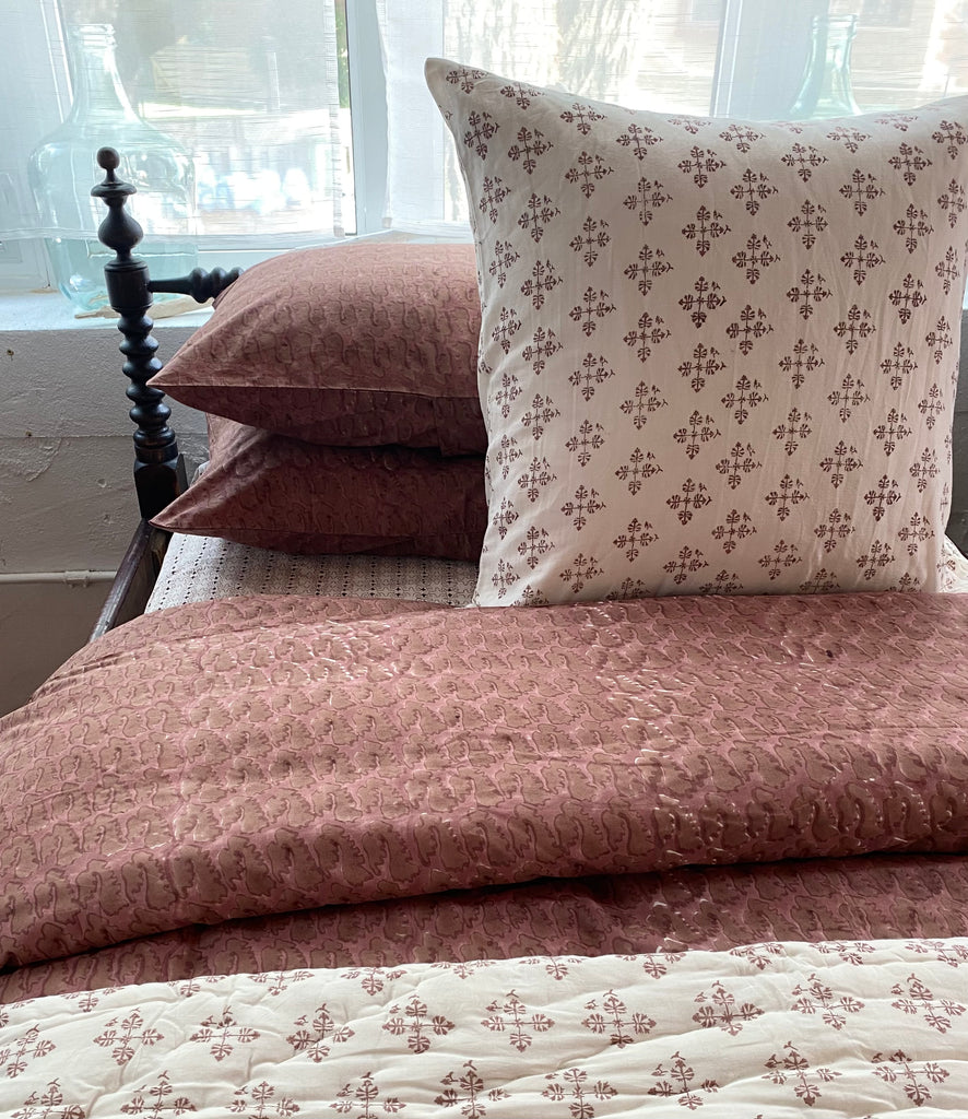 Sequim Fitted Sheet - Rose (Two Sizes Available)