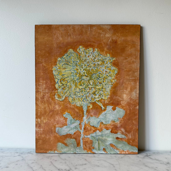 Artist Board - Botanical Print on Orange