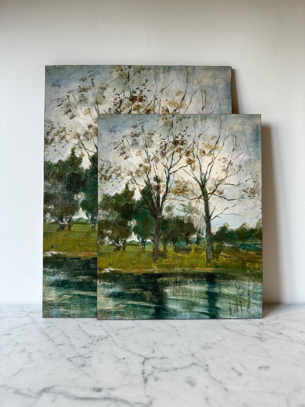 Artist Board - Two Trees Over Water