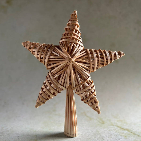 Woven Straw Star Tree Topper