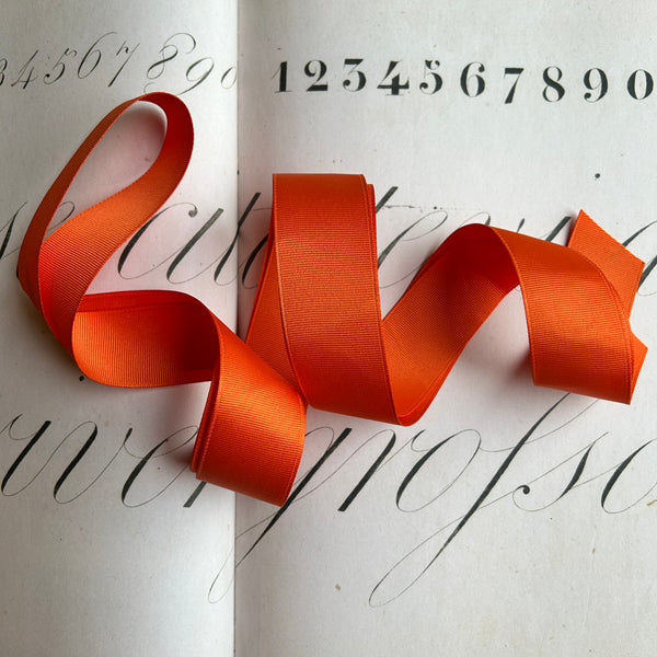 Orange Grosgrain Ribbon Wide - 1.5"