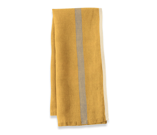 Linen Tea Towel - Mustard  (20" x 28")