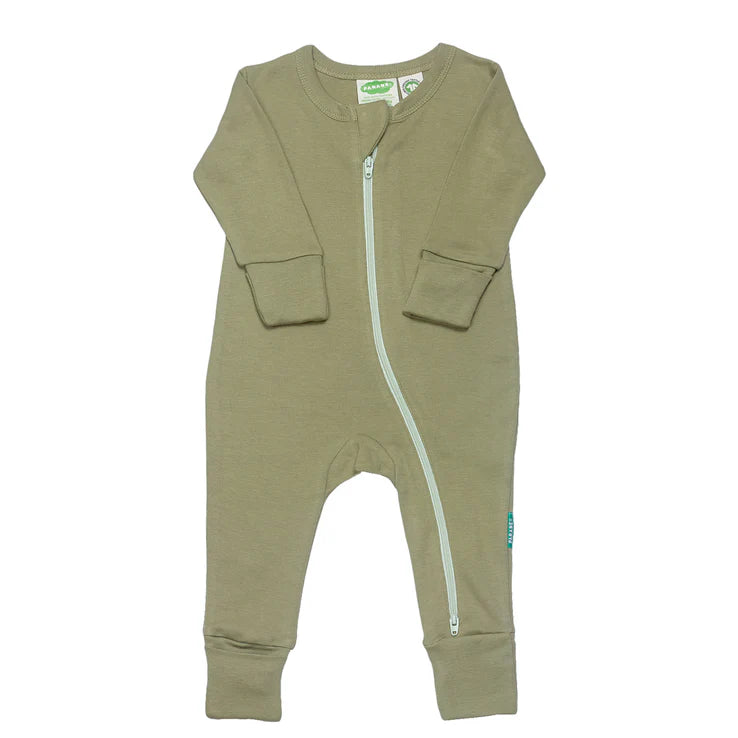 Parade Organics Essentials '2-Way' Zipper Romper - Olive