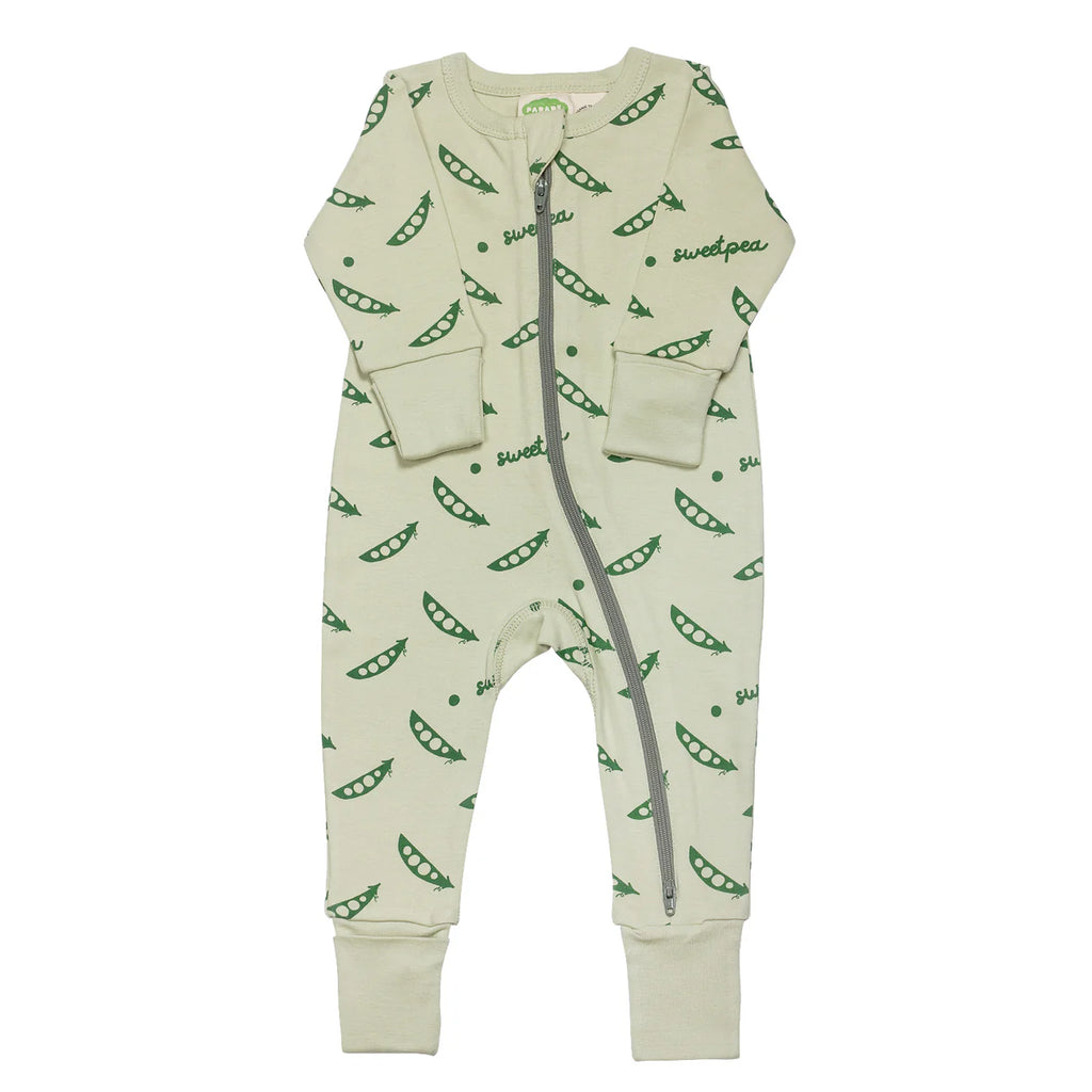 Parade Organics Signature Print '2-Way' Zipper Romper - Sweetpea