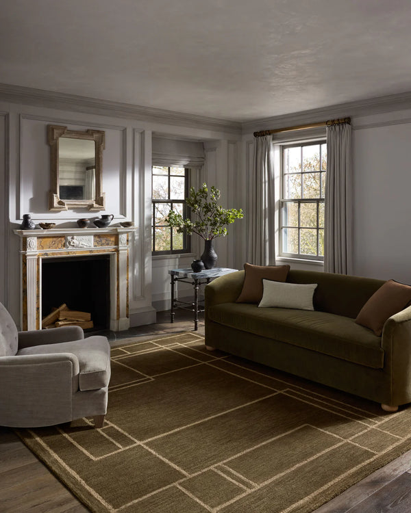 Jeremiah Brent x Loloi Barrow Rug-Olive/Natural
