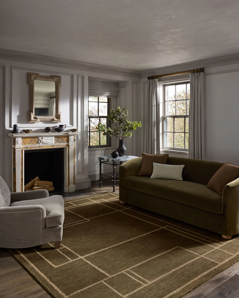 Jeremiah Brent x Loloi Barrow Rug-Olive/Natural