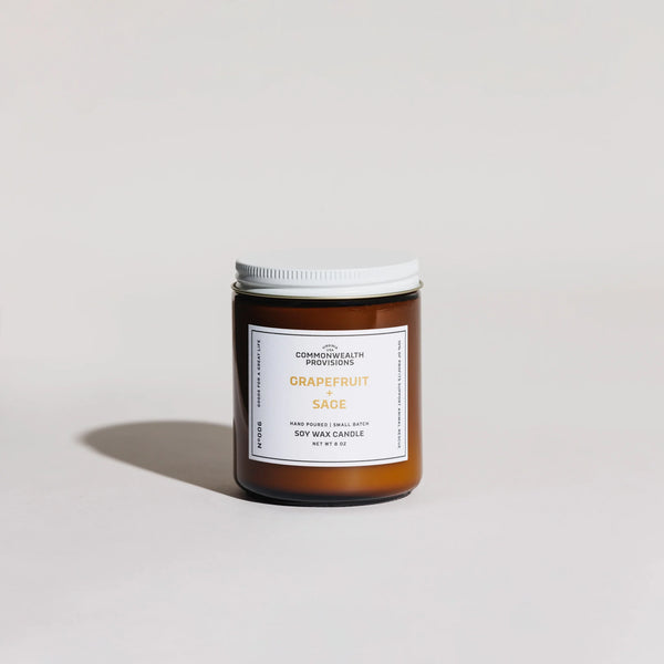 Grapefruit + Sage Soy Candle