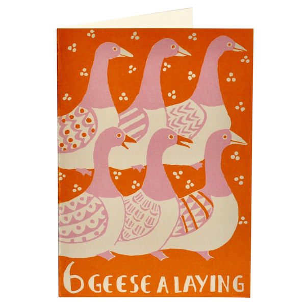 Set of 10 Six Geese A-Laying Cards