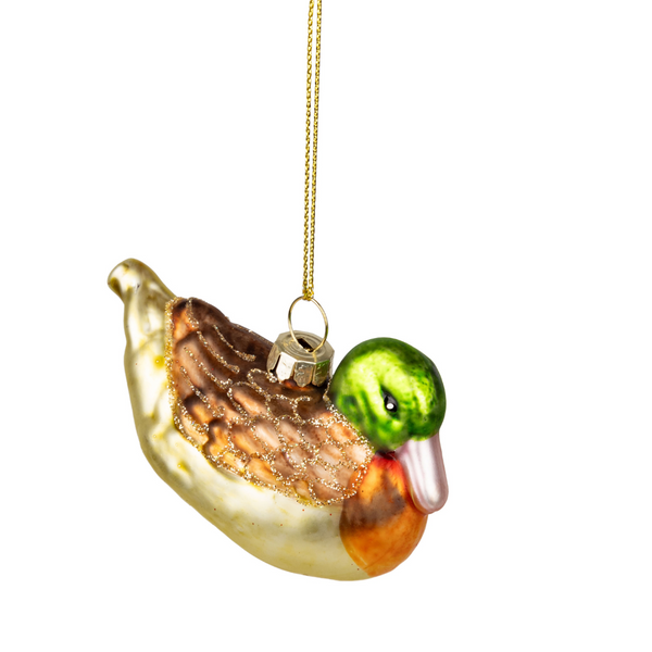 Glass Duck Ornament