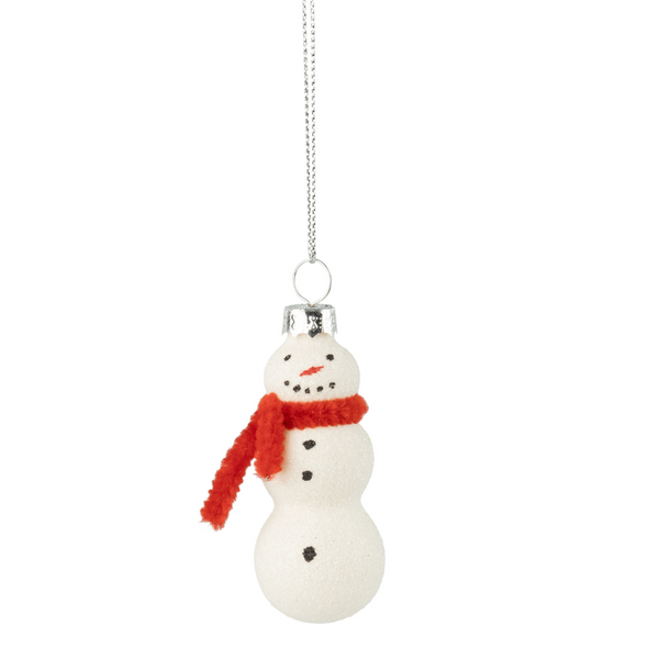 Glass Snowman Ornament