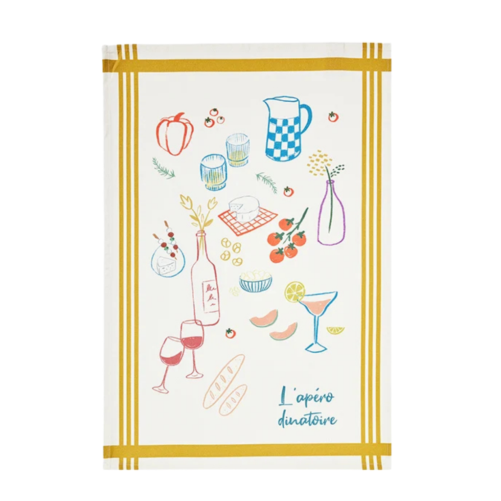 L'Apéro Dinatoire Tea Towel (Sold Individually)