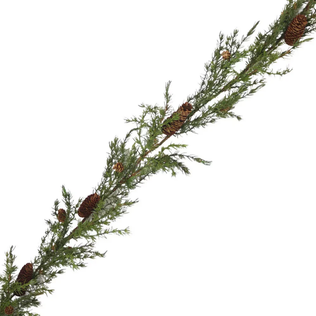 Cedar Pinecone Garland - 5'