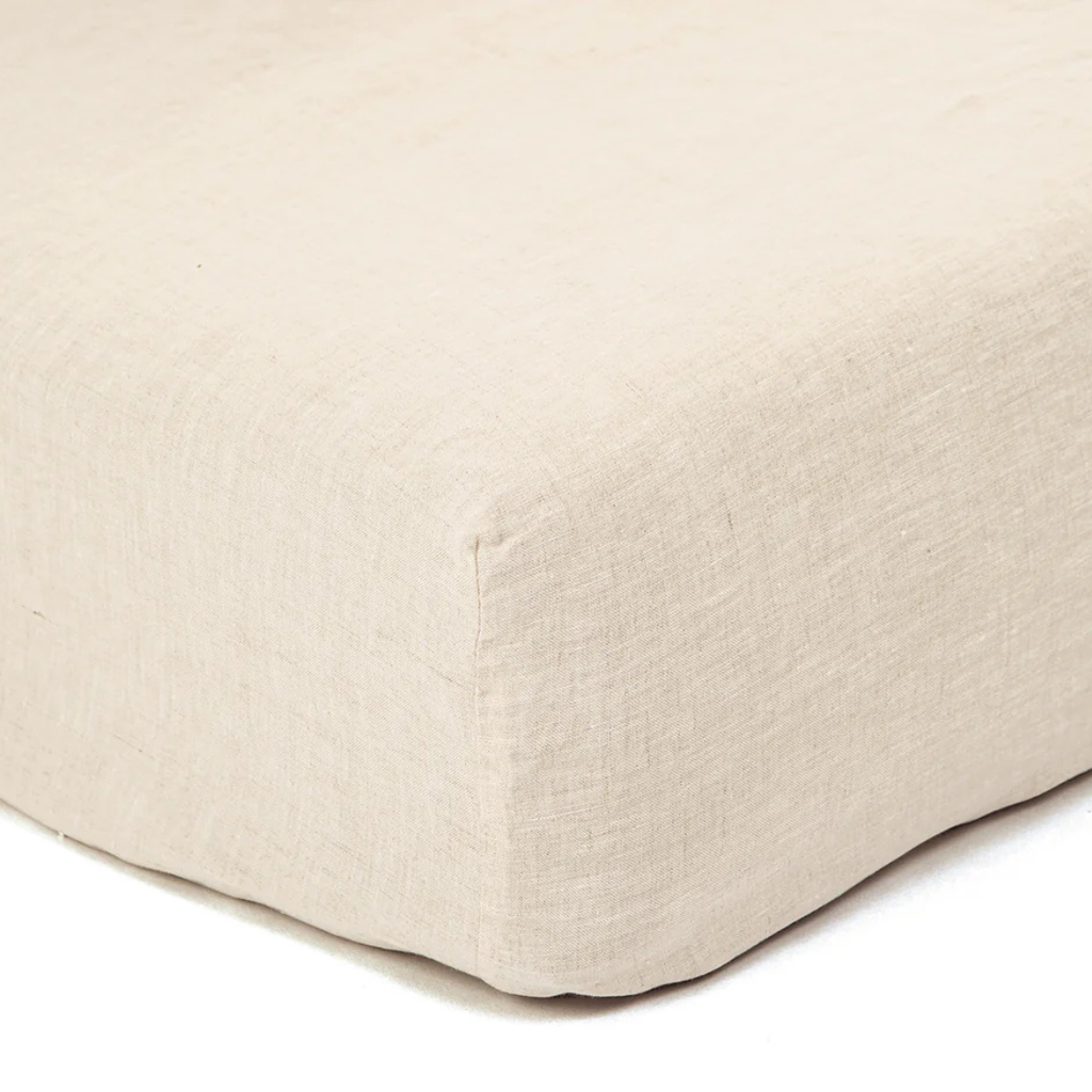 Linen Fitted Sheet - Natural (Queen Size Available)