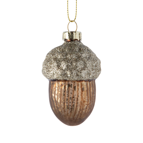 Glass Acorn Ornament