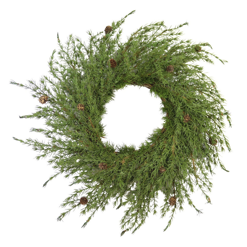 Cedar Pinecone Wreath - 24"