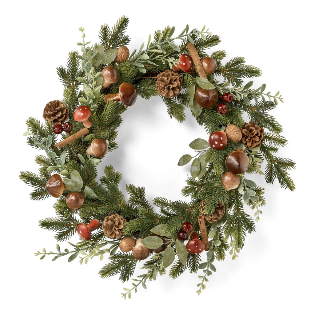 Pinecone Mushroom Wreath