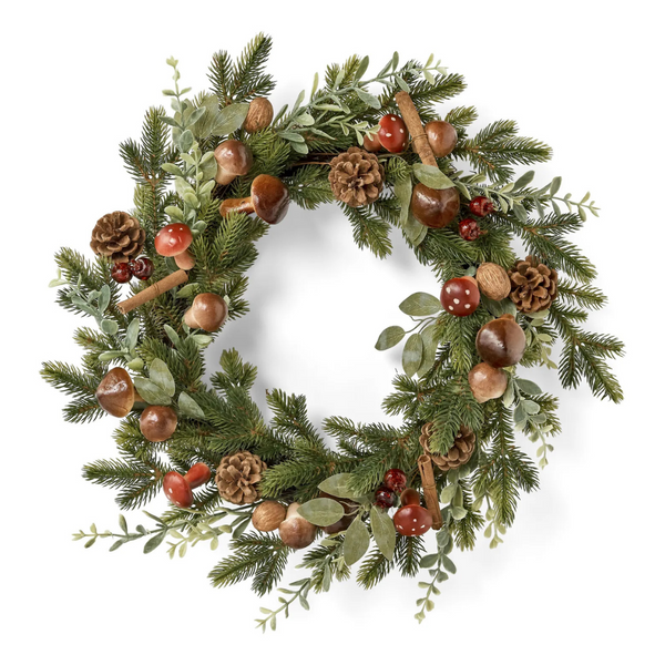 Pinecone Mushroom Wreath