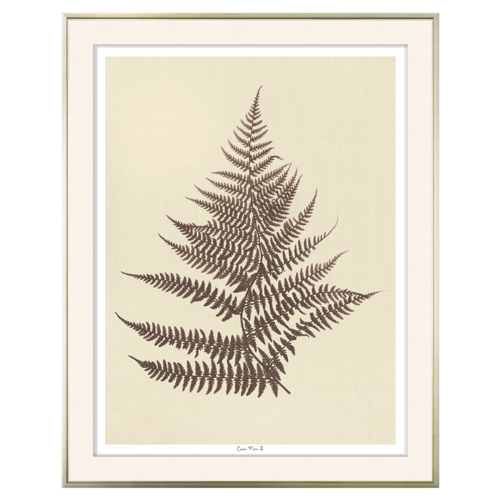 Fern Leaf II - Cocoa (Two Sizes Available)