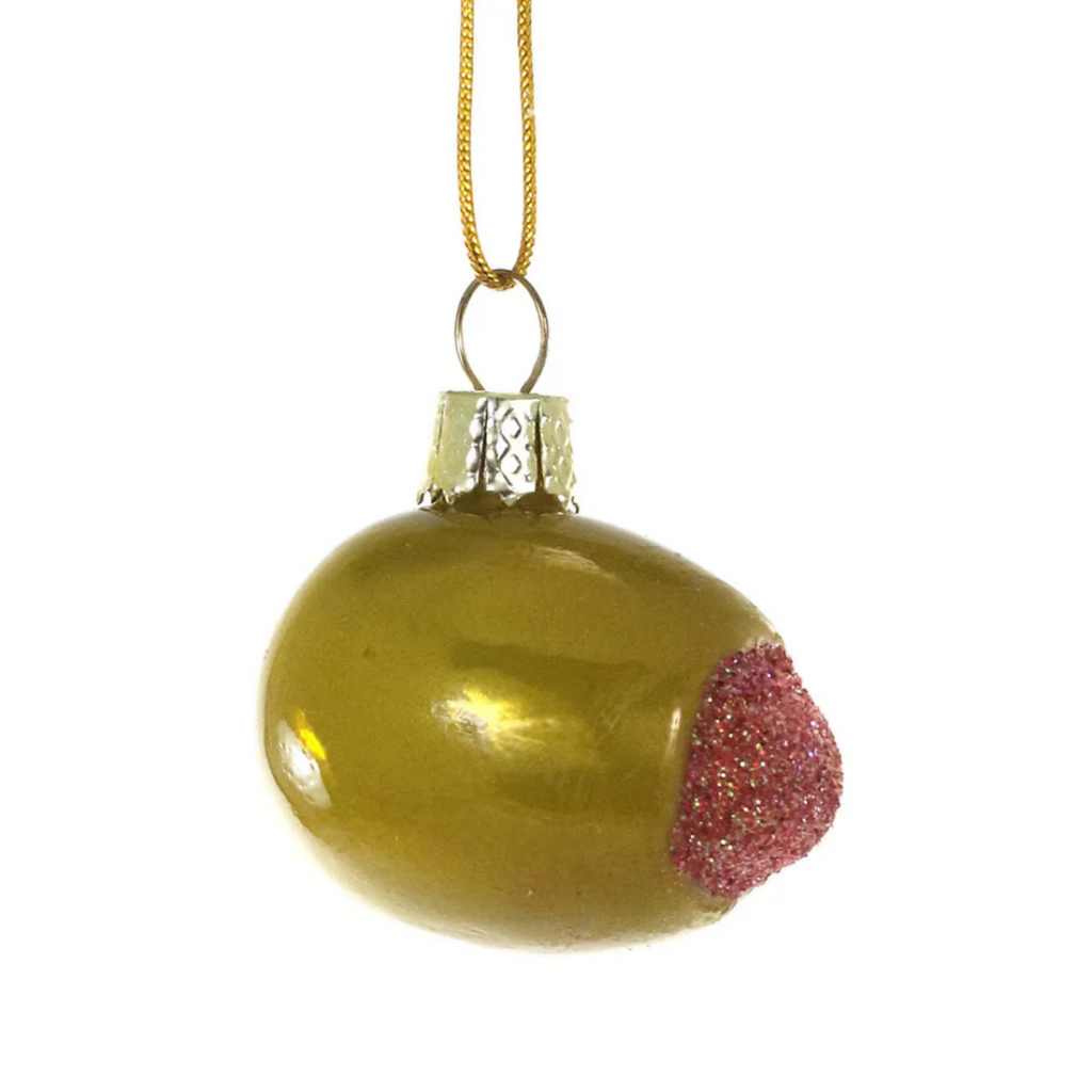 Olive Glass Ornament