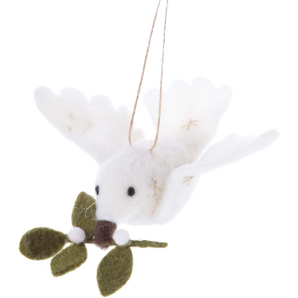 Felted Dove Ornament