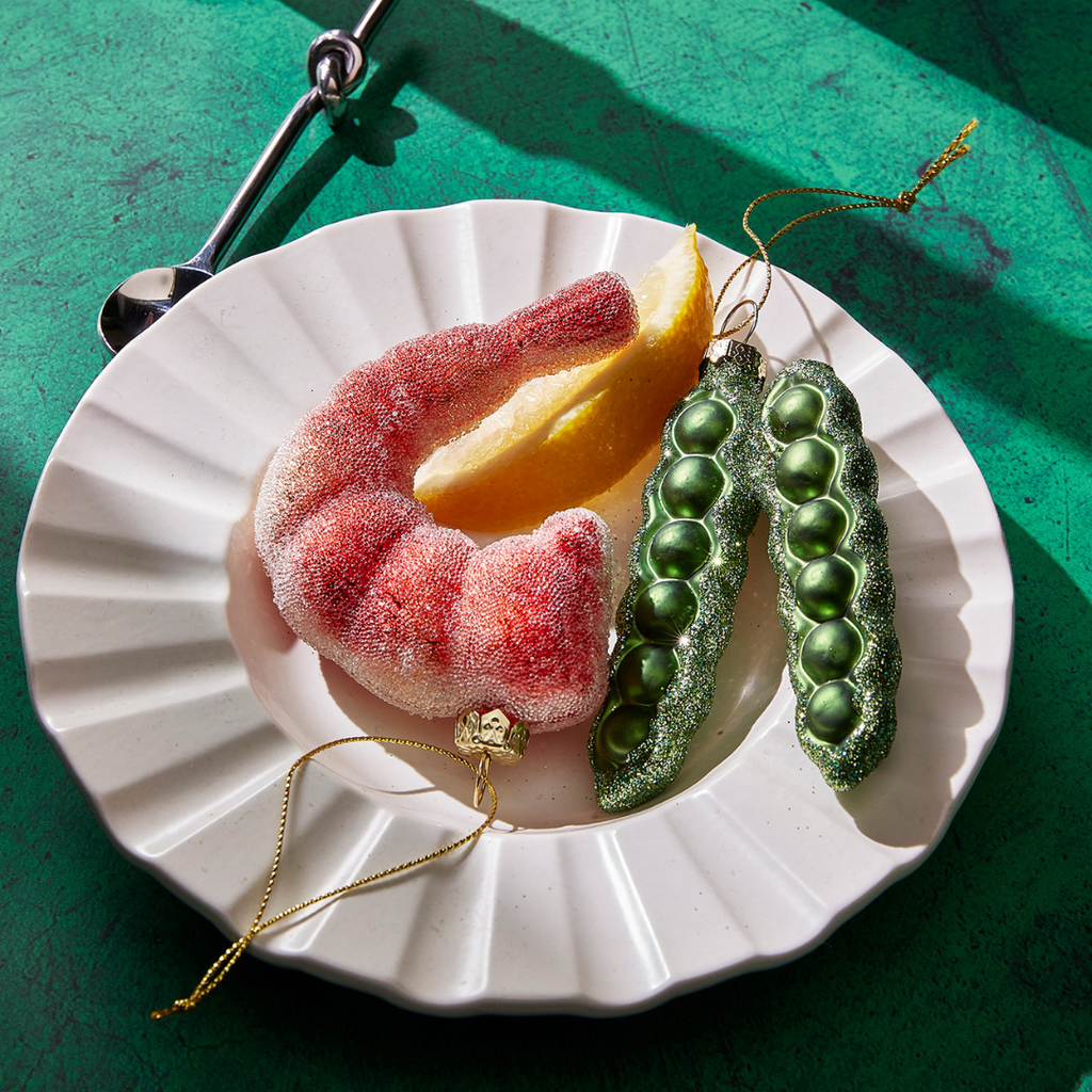Glass Pea Pod Ornament