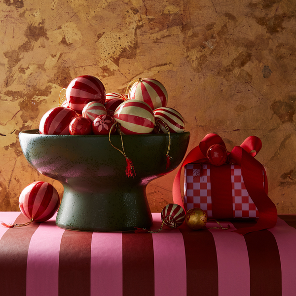 Striped Ball Ornaments (Three Colours Available)