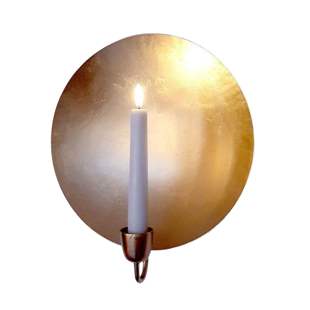 Brass Candle Wall Sconce - 12" (Two Colours Available)