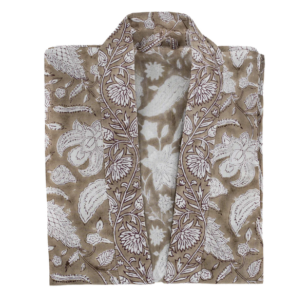 Sable Block Print Kimono