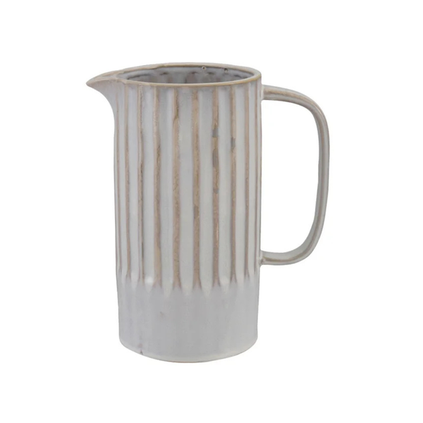 Fluted Stoneware Pitcher