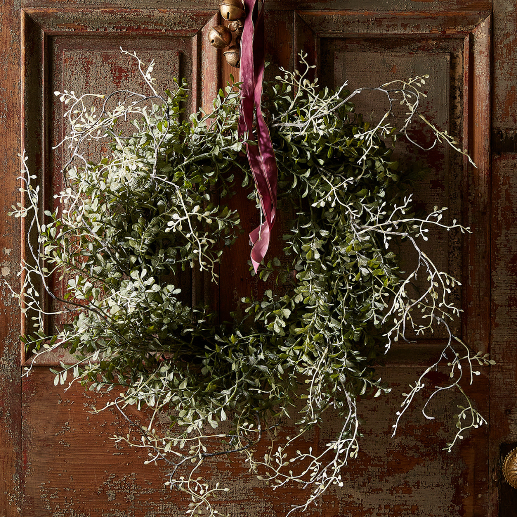 Blue Boxwood Wreath