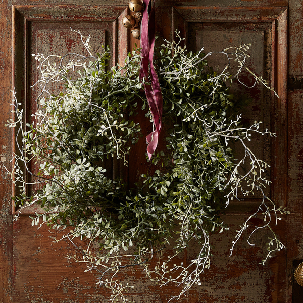 Blue Boxwood Wreath