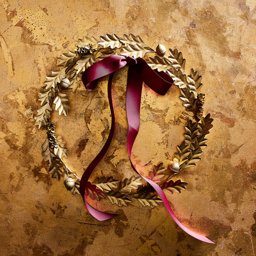 Oak Leaf Metal Wreath