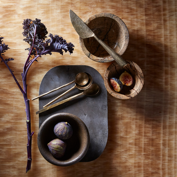 Marble Travertine Tray - Taupe