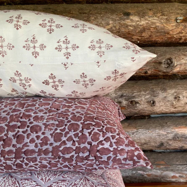 Pair of Suzani Envelope Shams - Rose (Two Sizes Available)