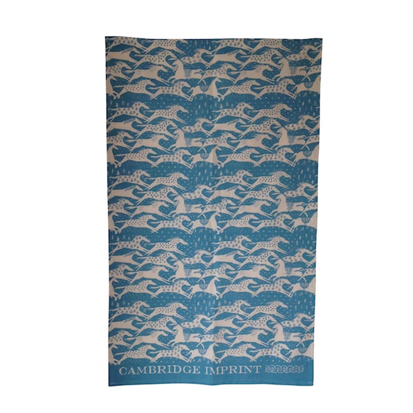 Horses Tea Towel - Turquoise