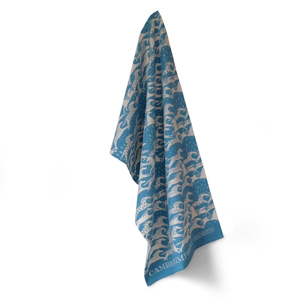 Horses Tea Towel - Turquoise
