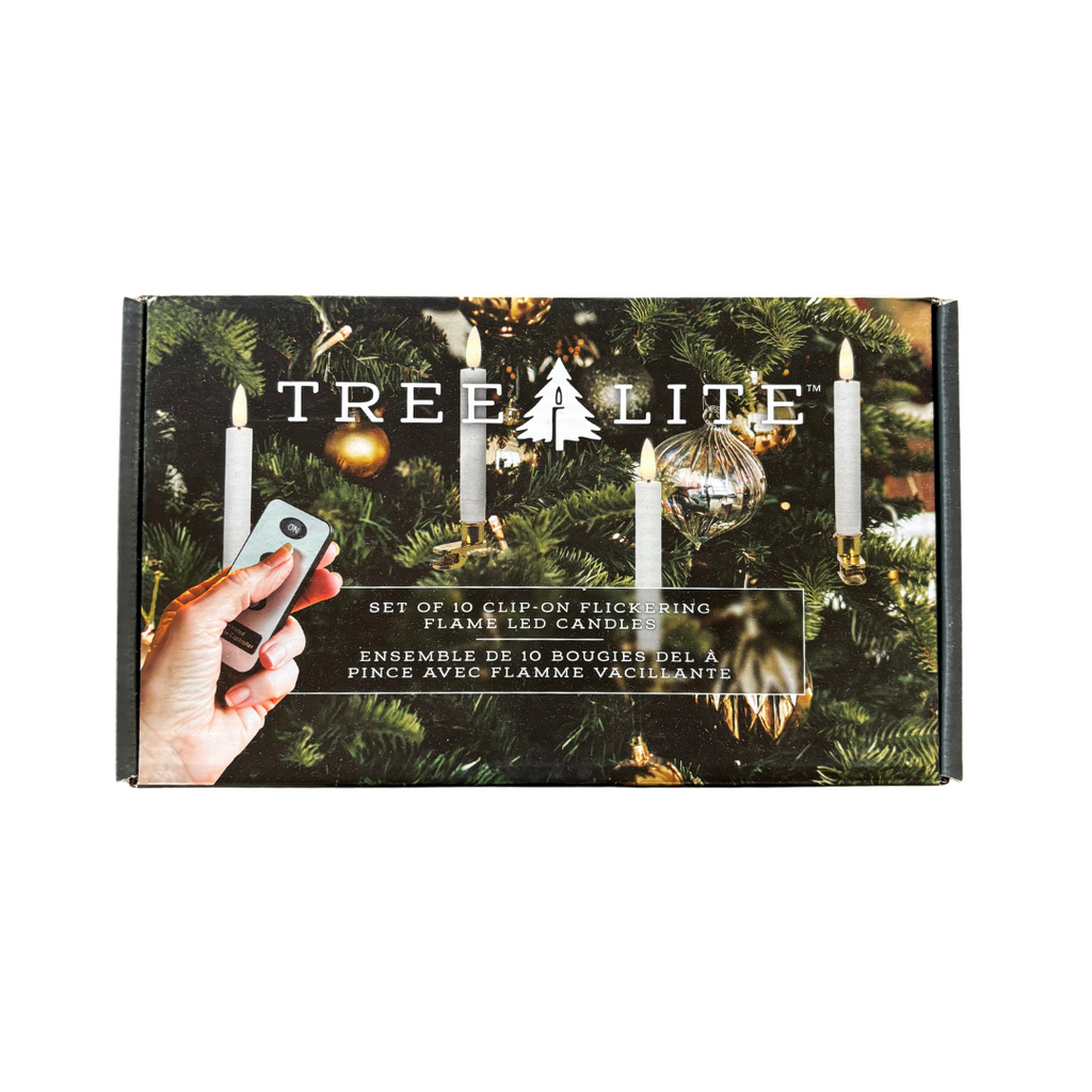 Set of Ten LED Tree Candles With Remote