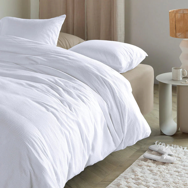 100% Cotton Waffle Duvet Cover & Shams Set